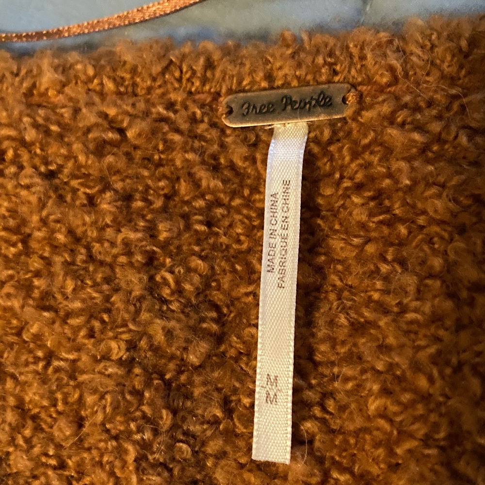 Free People Rust V-Neck Sweater - Picture 2 of 3